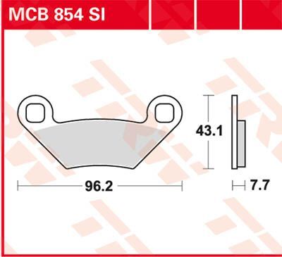TRW BRAKE PAD SI SINTER OFFROAD MCB854SI