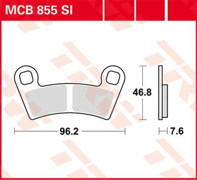TRW BRAKE PAD SI SINTER OFFROAD MCB855SI