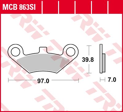 TRW BRAKE PAD SI SINTER OFFROAD MCB863SI
