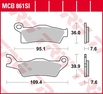 TRW BRAKE PAD SI SINTER OFFROAD MCB861SI