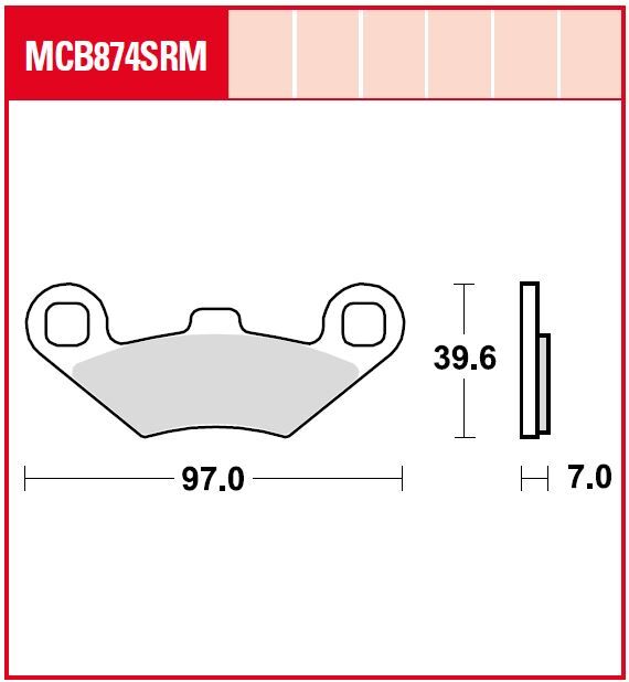 TRW BRAKE PAD SRM SINTER SCOOTER >125 MCB874SRM