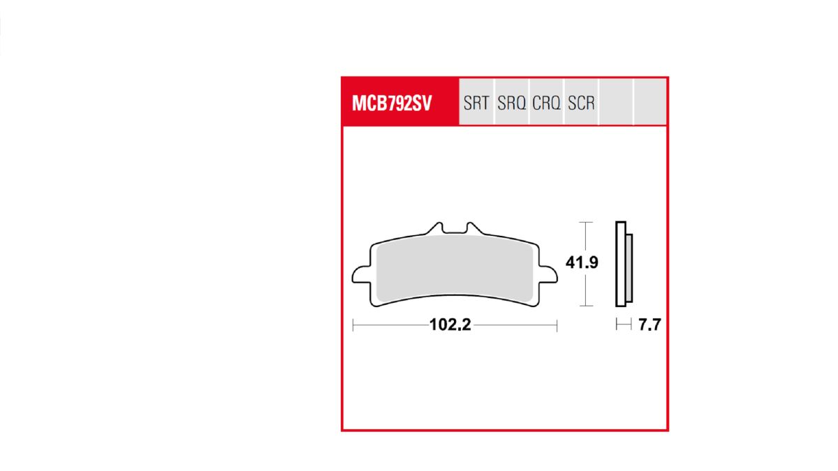 TRW BRAKE PAD TRQ SINTER RACE MCB792TRQ