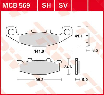 TRW BRAKE PAD ALLROUND ORGANIC STANDARD MCB569