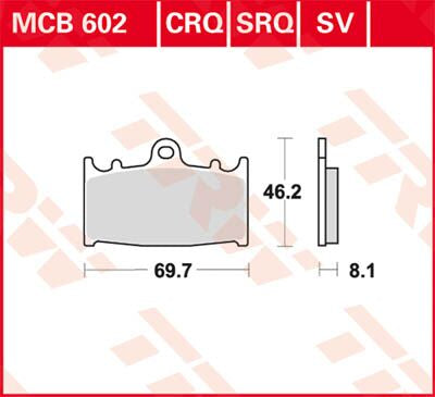 TRW BRAKE PAD CRQ HYPER-CARBON RACING MCB602CRQ