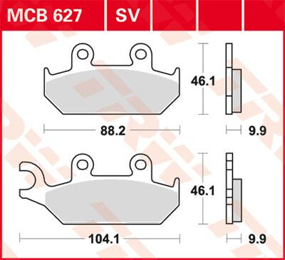 TRW BRAKE PAD ALLROUND ORGANIC STANDARD MCB627