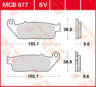 TRW BRAKE PAD ALLROUND ORGANIC STANDARD MCB677