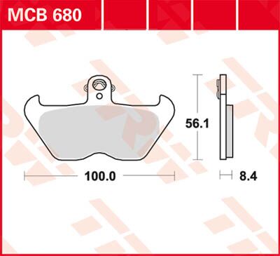 TRW BRAKE PAD ALLROUND ORGANIC STANDARD MCB680