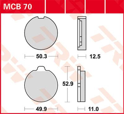 TRW BRAKE PAD ALLROUND ORGANIC STANDARD MCB70