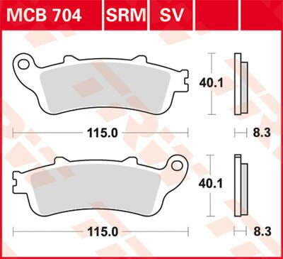 TRW BRAKE PAD ALLROUND ORGANIC STANDARD MCB704