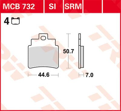 TRW BRAKE PAD ALLROUND ORGANIC STANDARD MCB732