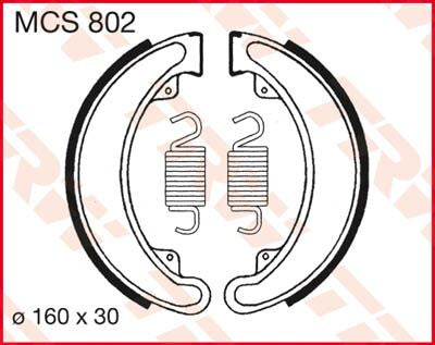 TRW BRAKE SHOES TRW MCS802 MCS802