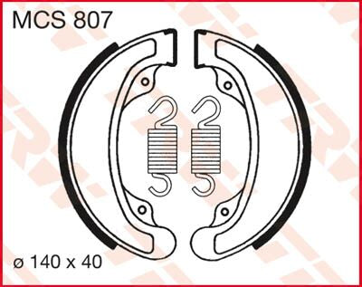 TRW BRAKE SHOES TRW MCS807 MCS807