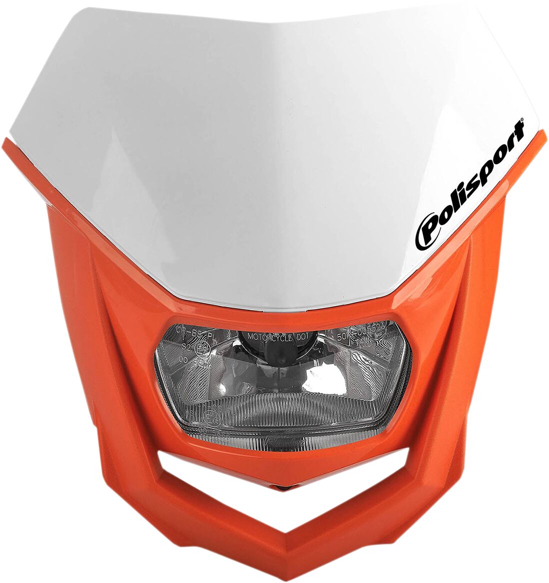 POLISPORT HALO HALOGEN HEADLIGHT APPROVED 12V/35/5W ORANGE 8657400038