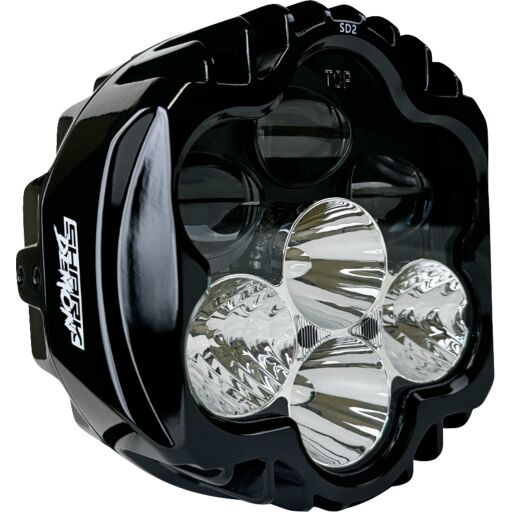 CUSTOM DYNAMICS HEADLIGHT SHARK DEMON SINGLE UNI ECE SD2-HL-W-ECE