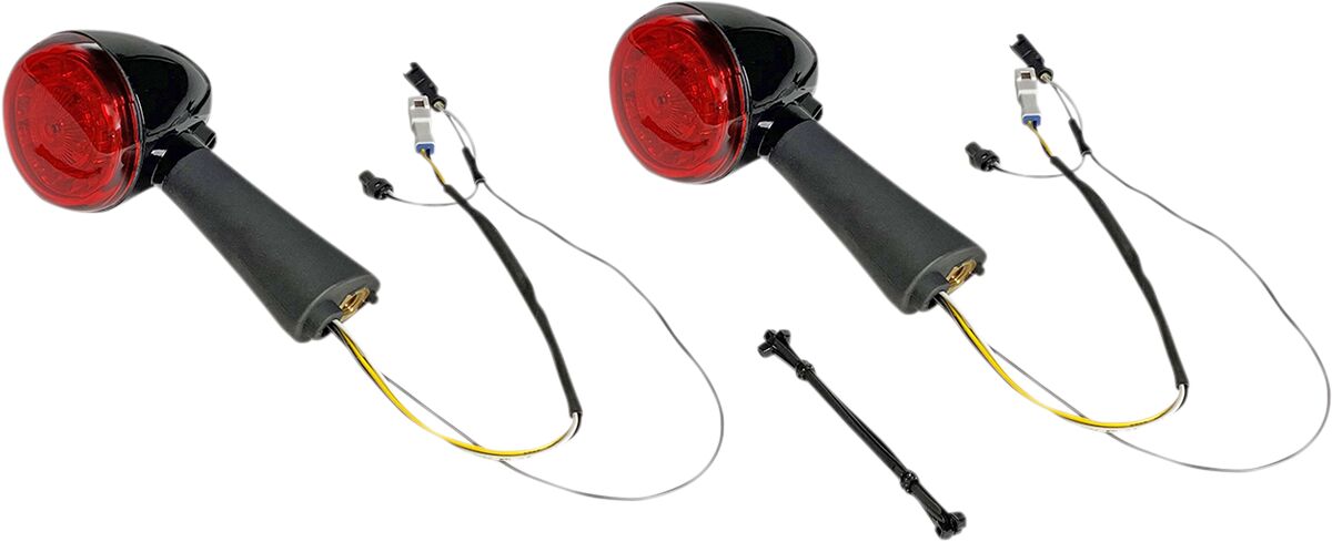 CUSTOM DYNAMICS LED Turn Signal Ringz - Black - Scout PB-SCOUT-RR-BR