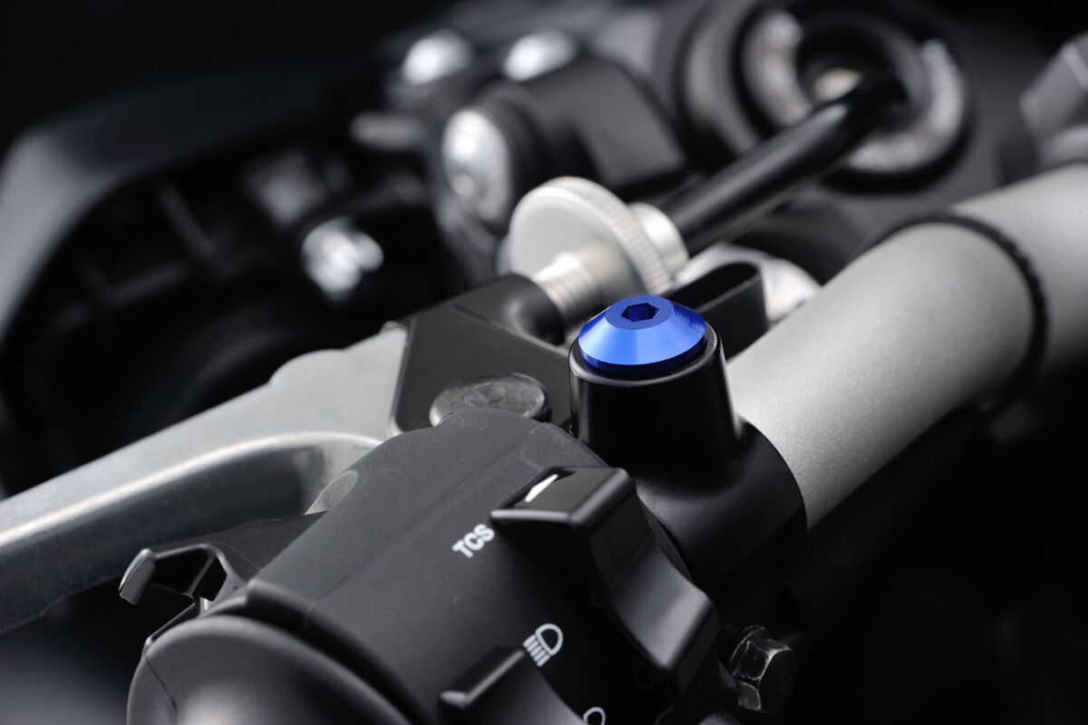 DAYTONA MIRROR PLUG BOLT BLUE RIGHT 99796