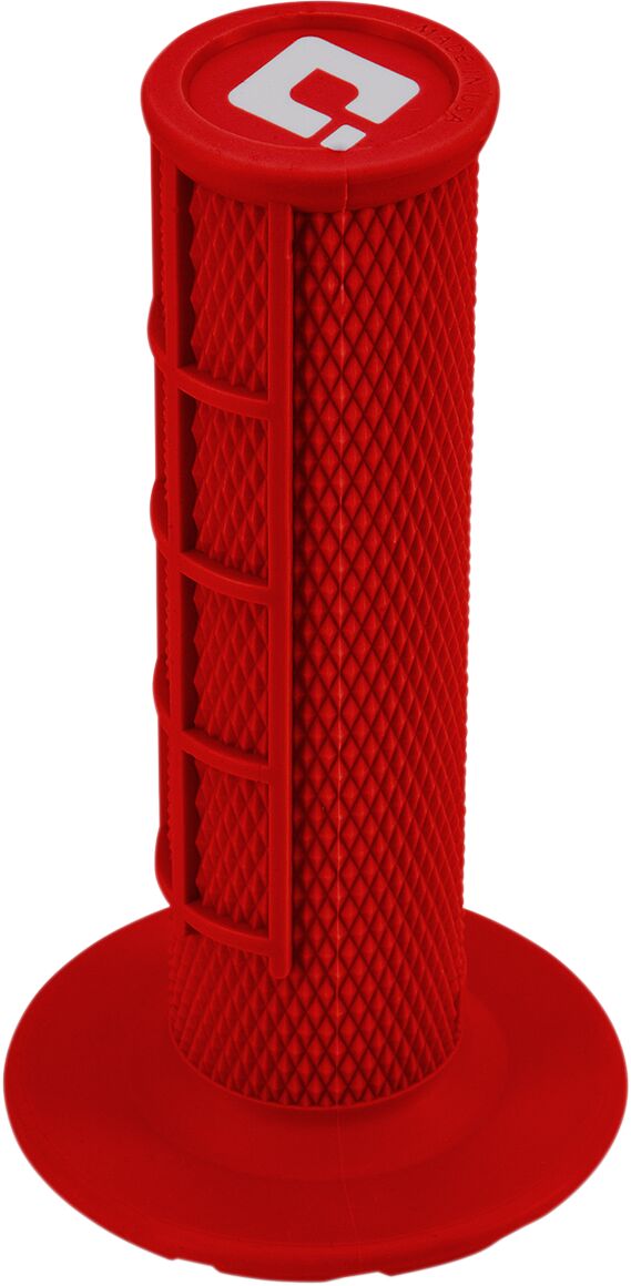 ODI MX V2 LOCK-ON HALF-WAFFLE GRIP RED H36HWR