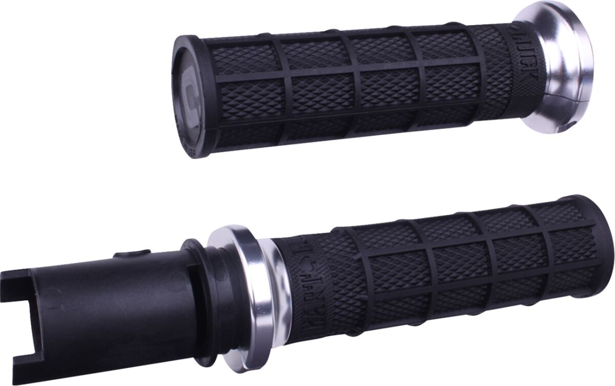 ODI Hart-Luck Signature V-Twin Lock-On™ Grips - CVO - Black/Silver V31HTC-BB-S