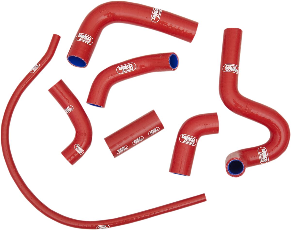 SAMCO SPORT RADIATOR HOSE KIT SILICONE RED DUC-8-RD