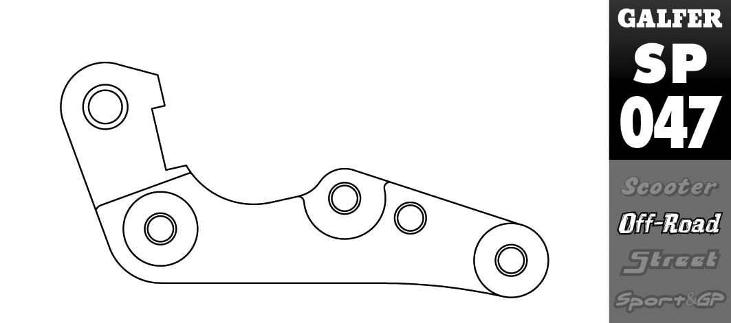 GALFER BRAKE CALIPER RELOCATION ADAPTOR SP047