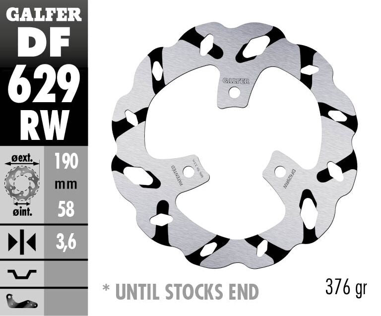 GALFER BRAKE DISC FIXED WAVE GROOVED DF629RW