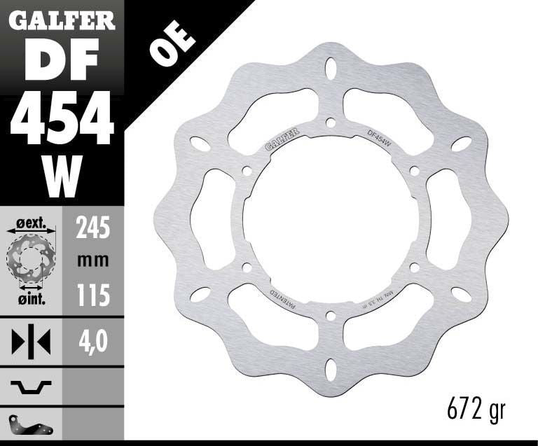 GALFER BRAKE ROTOR FIXED WAVE DF454W