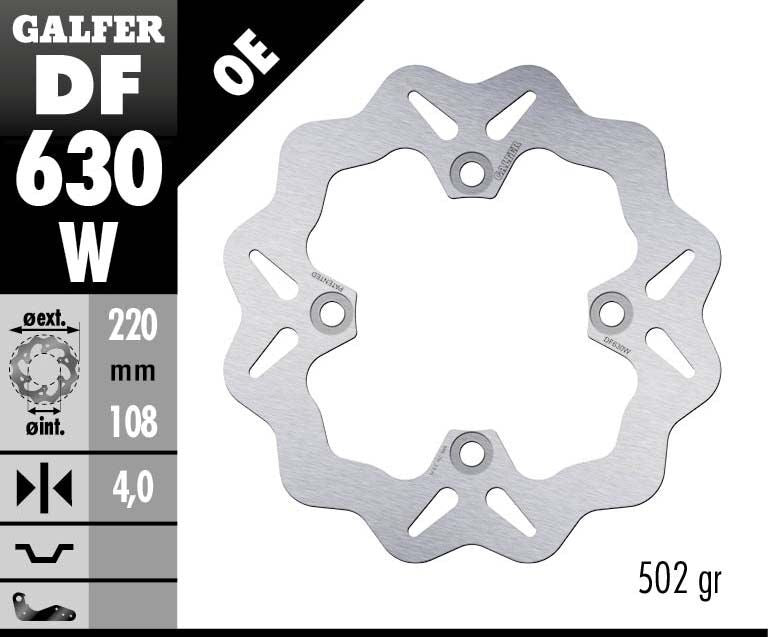 GALFER BRAKE ROTOR FIXED WAVE DF630W