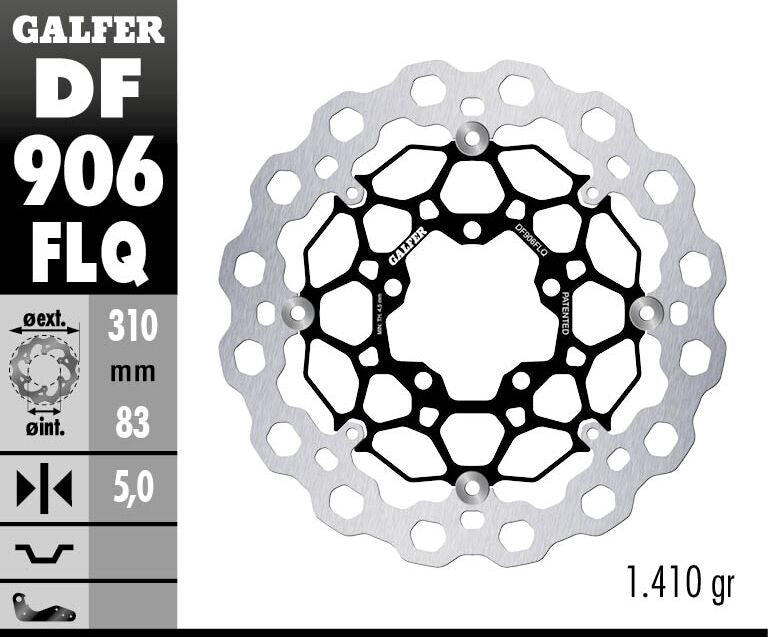 GALFER BRAKE ROTOR FLOATING CUBIQ DF906FLQ