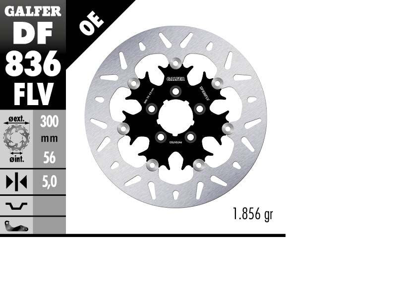 GALFER BRAKE ROTOR FLOATING ROUND DF836FLV