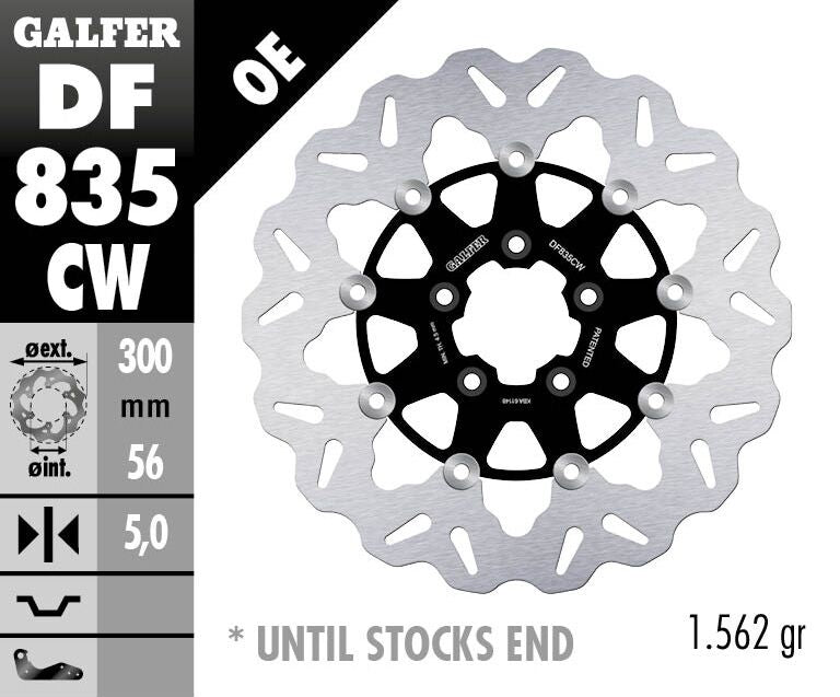 GALFER BRAKE ROTOR FLOATING WAVE DF835CW