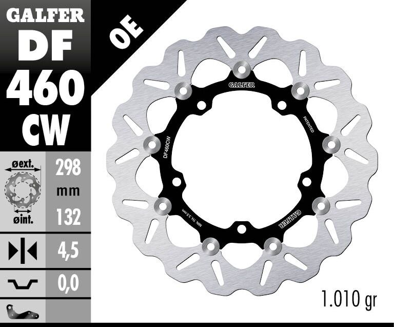 GALFER BRAKE ROTOR FLOATING WAVE DF460CW