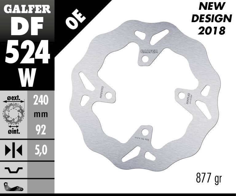 GALFER BRAKE ROTOR FIXED WAVE DF524W
