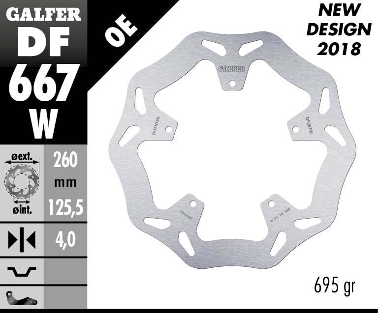 GALFER BRAKE ROTOR FIXED WAVE DF667W