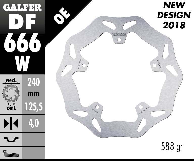 GALFER BRAKE ROTOR FIXED WAVE DF666W