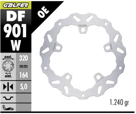 GALFER BRAKE ROTOR FIXED WAVE DF901W