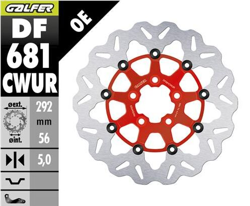 GALFER BRAKE DISC FLOAT WAVE RED DF681CWUR