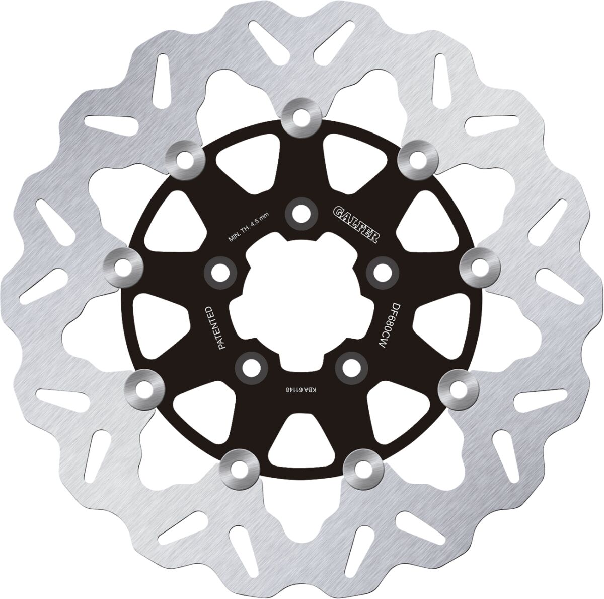 GALFER BRAKE ROTOR GALFER FLOATING COMPLETE DF680CW DF680CW