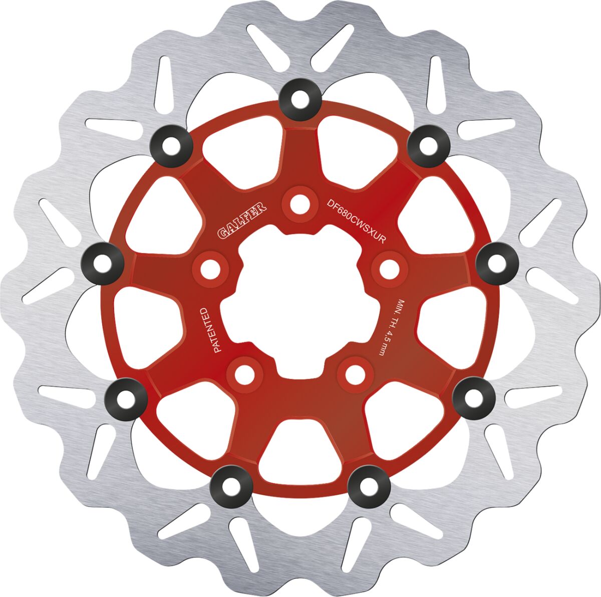 GALFER BRAKE ROTOR GALFER FLOATING RED DF680CWSXUR DF680CWSXUR