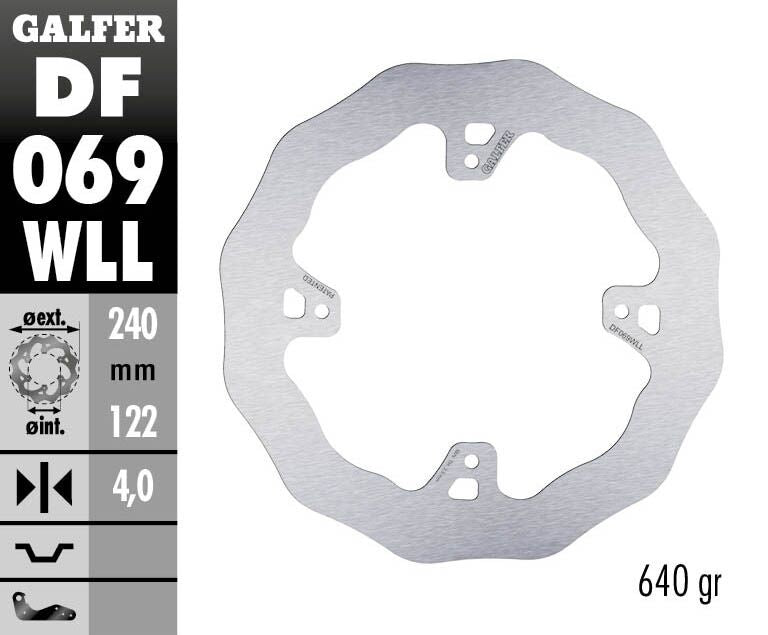 GALFER BRAKE DISC FIXED WAVE SOLID DF069WLL