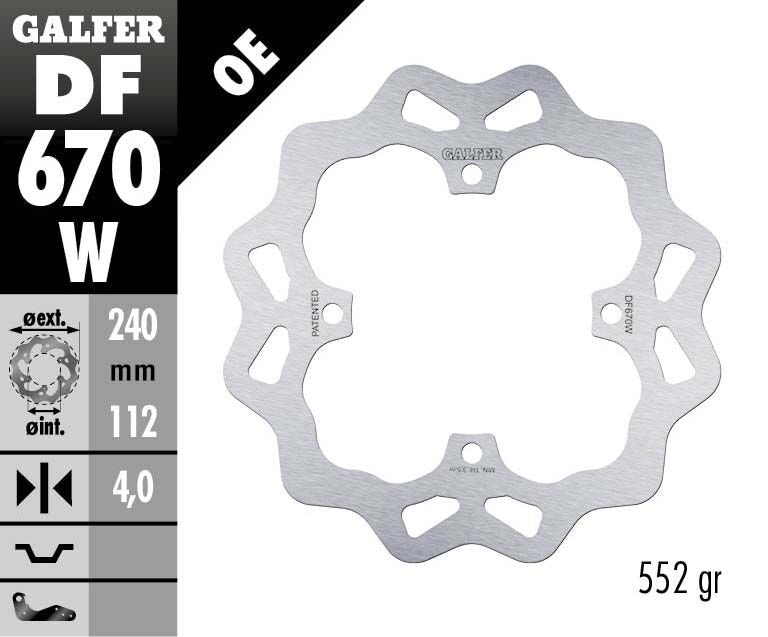 GALFER BRAKE ROTOR FIXED WAVE DF670W