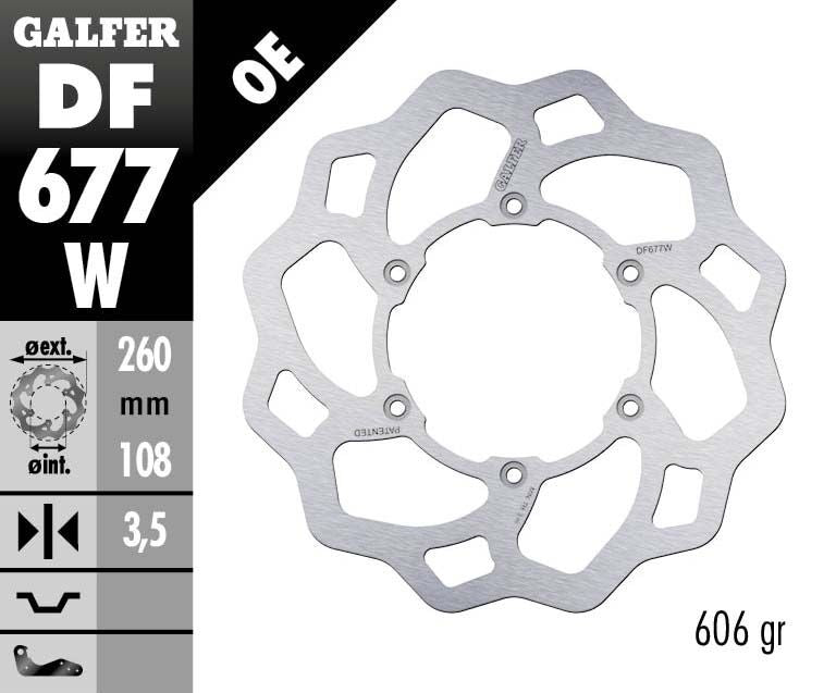 GALFER BRAKE ROTOR FIXED WAVE DF677W