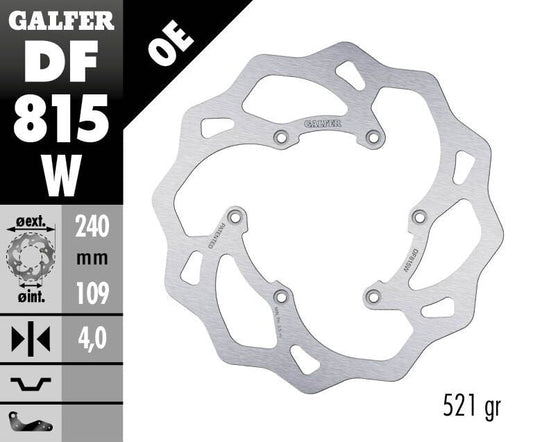 GALFER Brake Rotor Fixed WAVE DF815W