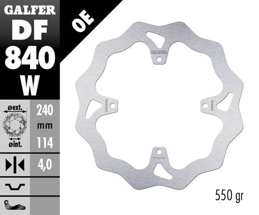 GALFER Brake Rotor Fixed WAVE 240 DF840W