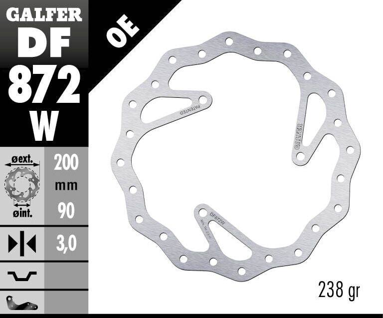 GALFER BRAKE ROTOR FIXED WAVE 200 DF872W