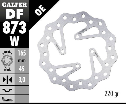 GALFER Brake Rotor Fixed WAVE 165 DF873W