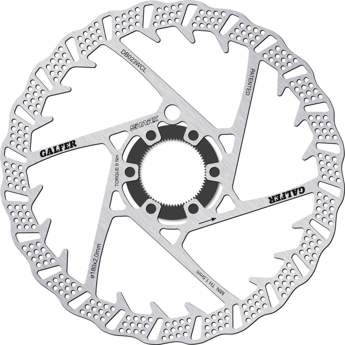 GALFER DISC SHARK 180X2.0MM C-LOCK DB023WCL
