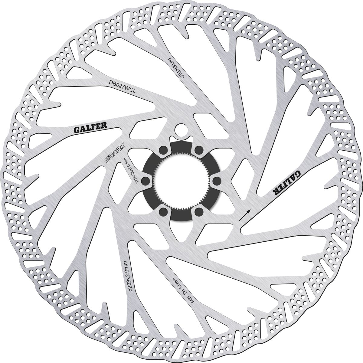 GALFER DISC SHARK 223X2.0MM C-LOCK DB027WCL