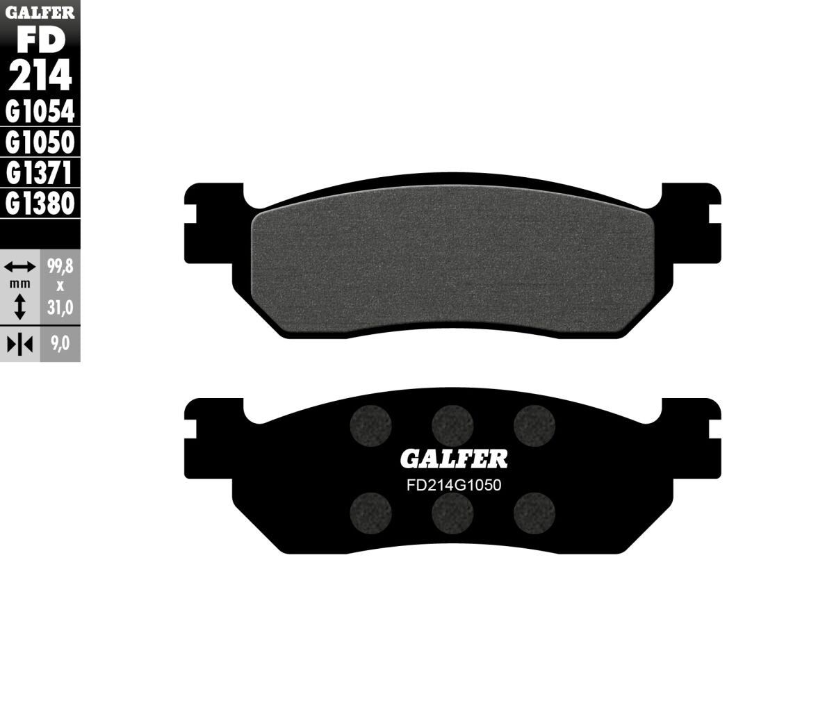 GALFER BRAKE PAD SEMI METAL SCOOTER FD214G1050