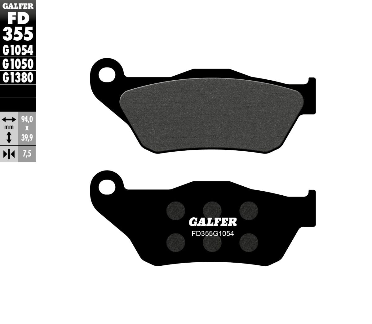 GALFER BRAKE PAD SEMI METAL FD355G1054
