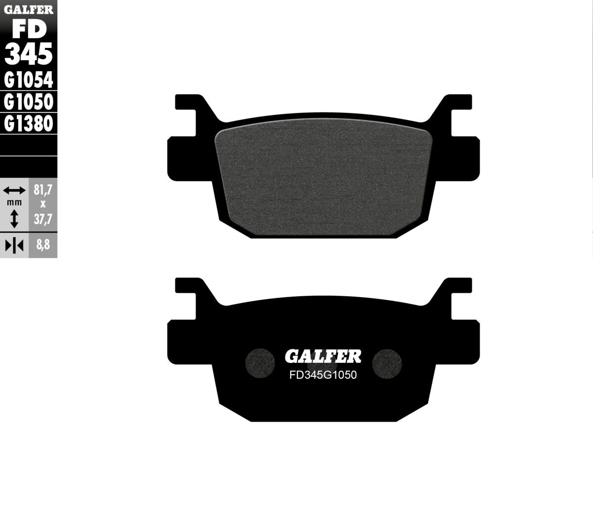 GALFER BRAKE PAD SEMI METAL SCOOTER FD345G1050